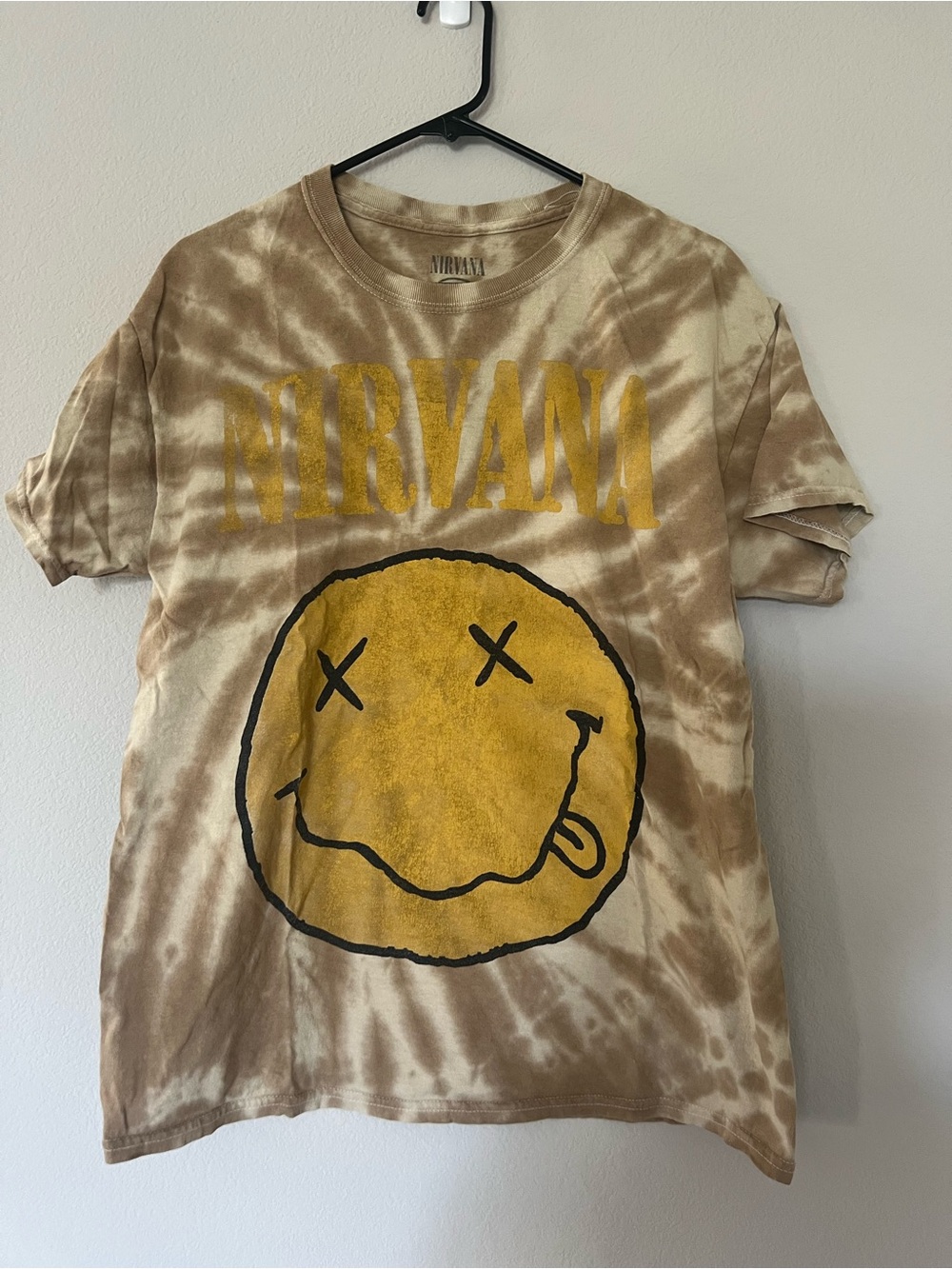 NIRVANA Yellow Smiley Tie-Dye Tee
